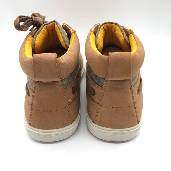 Arider Mens Boots Lace Up Faux Leather Canvas Brown Size 9.5 - Picture 3 of 6